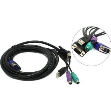 Кабель для KVM DLink KVM-402 Кабель для KVM переключателей (PS/2+PS/2+USB+VGA15M, 3м) Кабель для KVM DLink KVM-402 Кабель для KVM переключателей (PS/2+PS/2+USB+VGA15M, 3м)