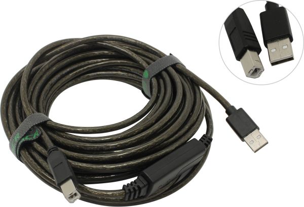 Кабель USB 2.0 A-B 10m активный Greenconnect (GCR-UPC3M1-BD2S-10m) Кабель USB 2.0 A-B 10m активный Greenconnect (GCR-UPC3M1-BD2S-10m)